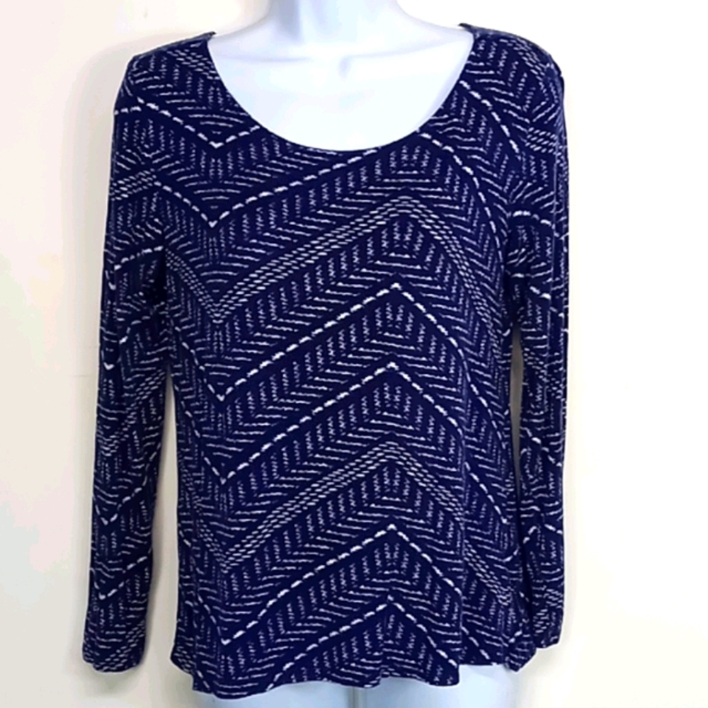 Women's Lucky Brand Medium Navy Blue Blouse